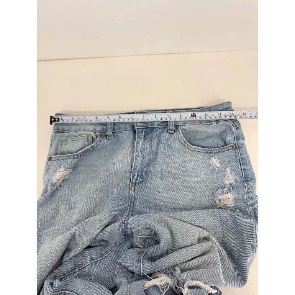By Rewash Brand Distressed Straight Leg Jeans Light Wash Blue Sz 11/30